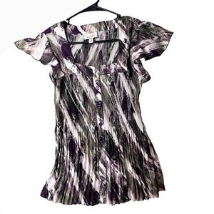 Alternative Fairy‎ Core DressBarn Womens Top Medium Purple Green White